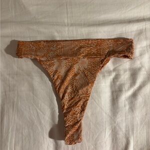 Acacia Swimwear Orange Patterned Bikini Bottom